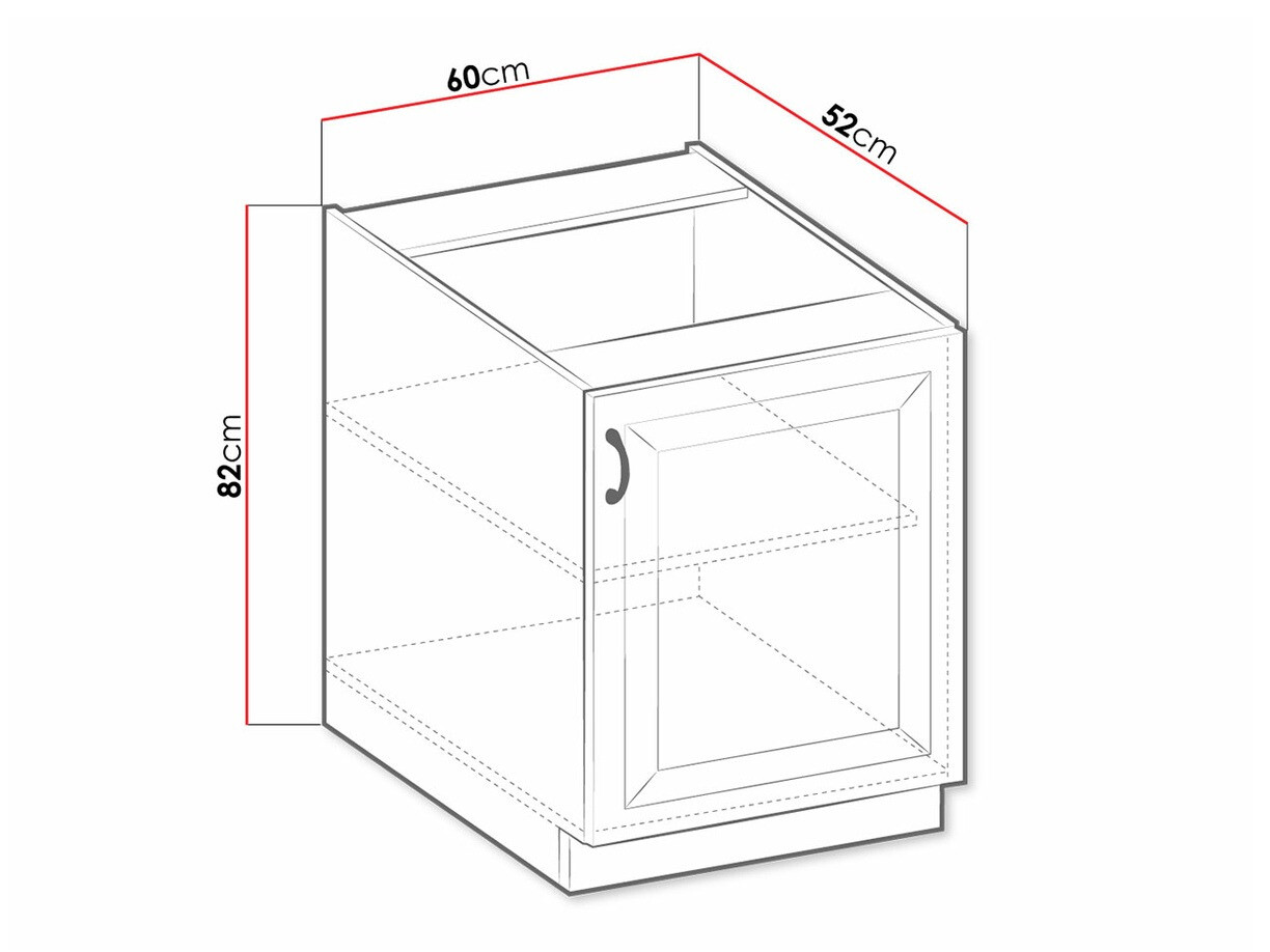 Modular cabinet with doors Retro Grey 107