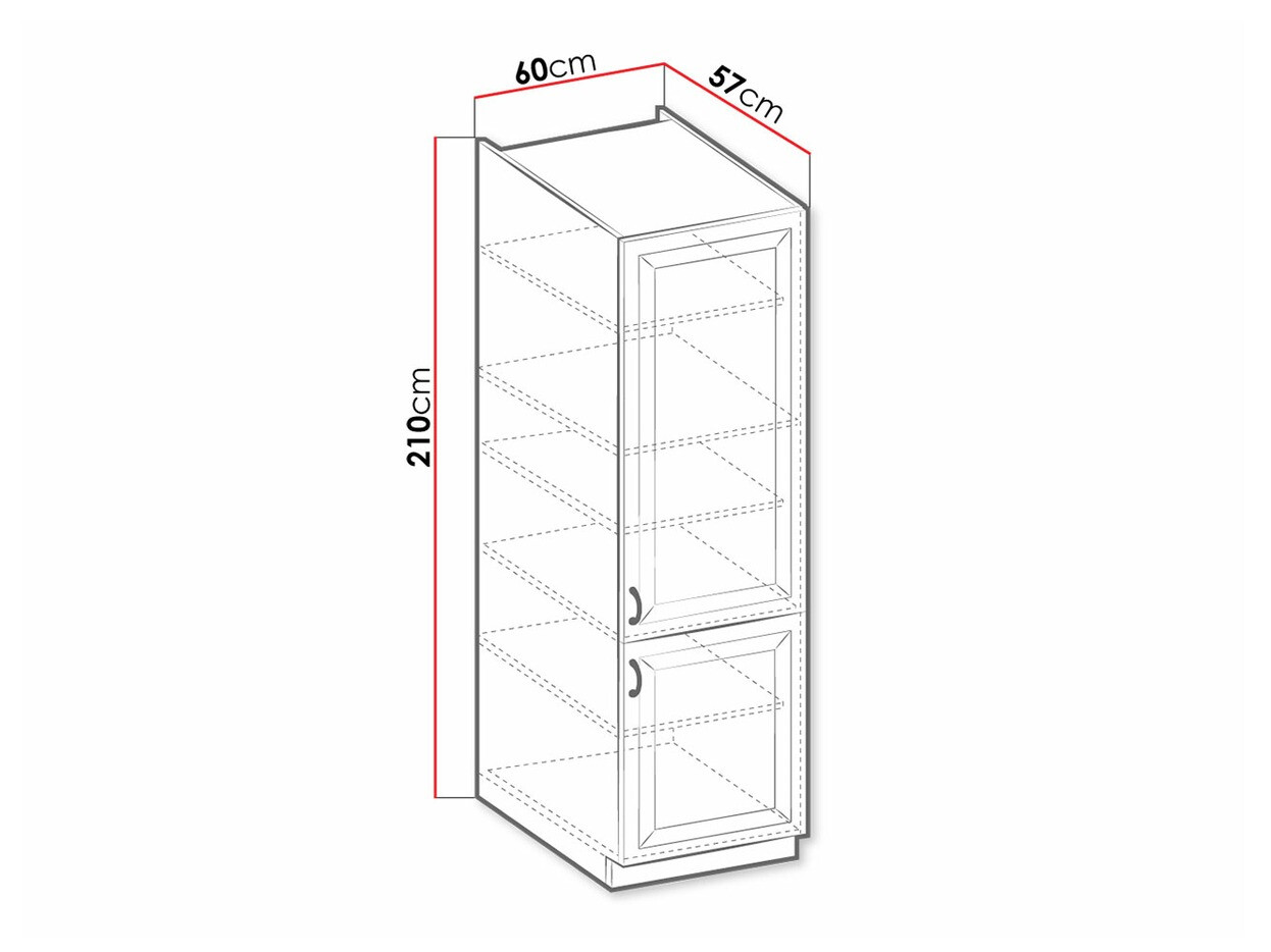Modular cabinet with doors Retro Grey 110