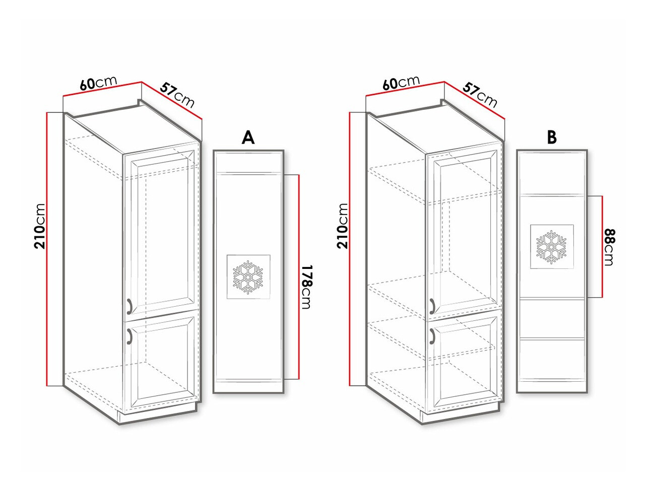 Modular cabinet with doors Retro Grey 118