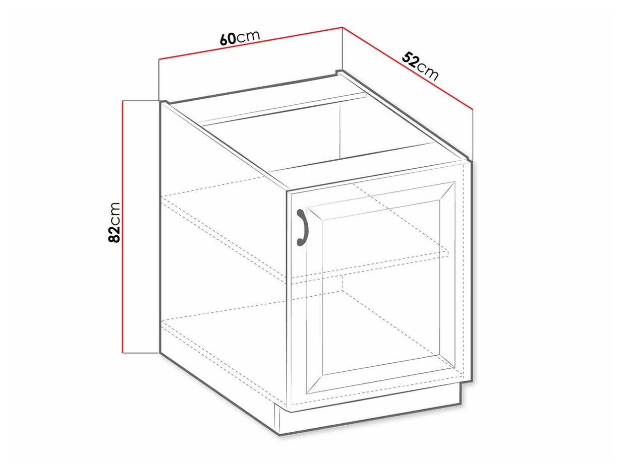 Modular cabinet with doors Retro White 107