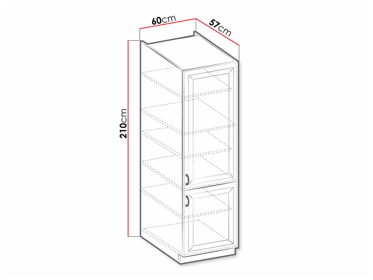 Modular cabinet with doors Retro White 110