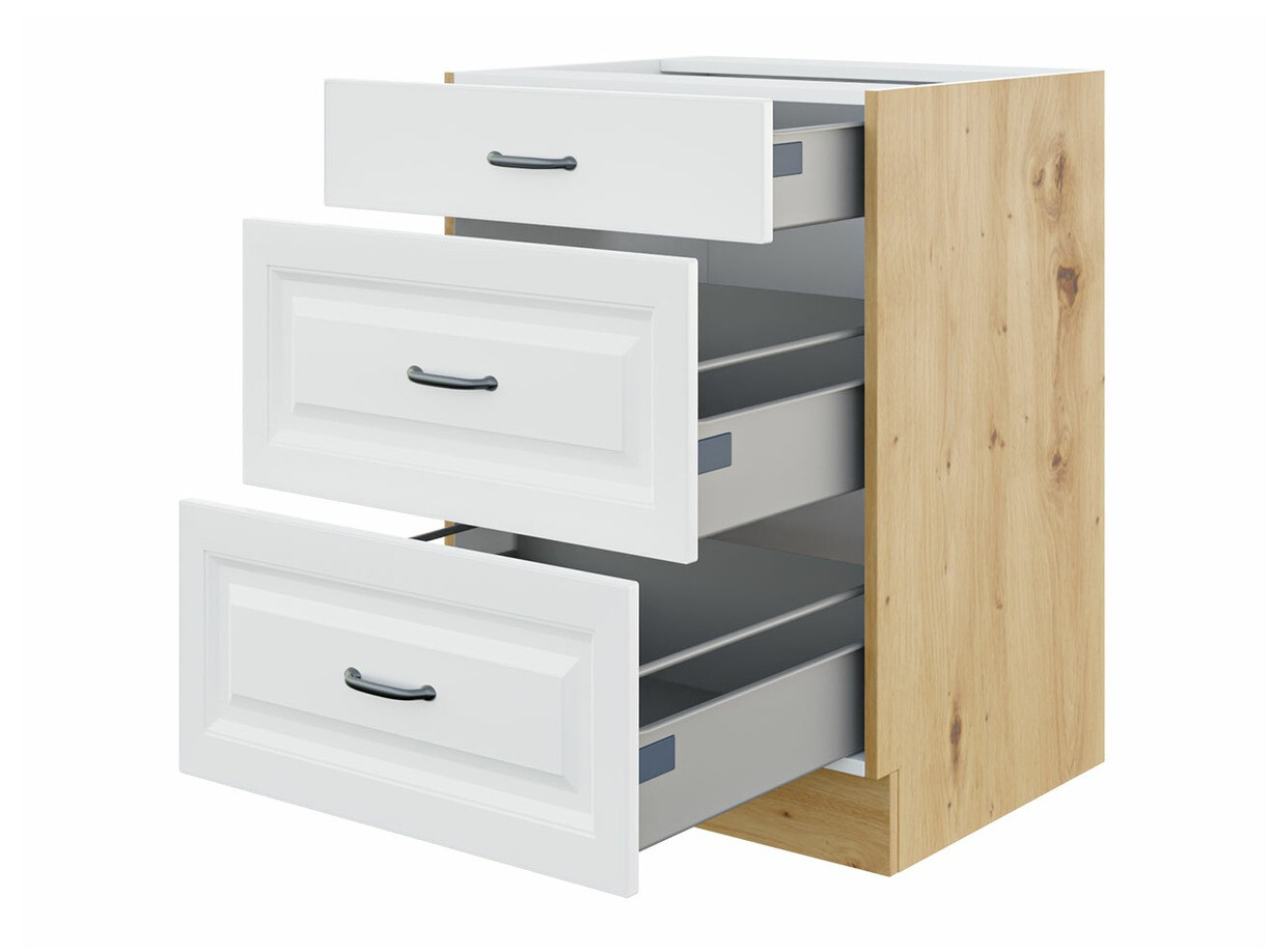 Modular cabinet with drawers Retro White 108