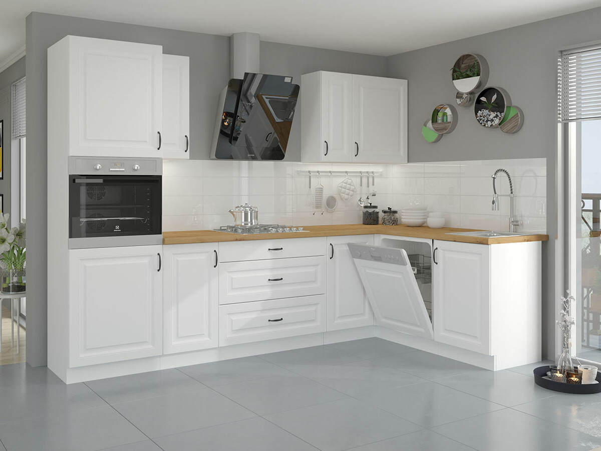 Modular cabinet with drawers Retro White 108