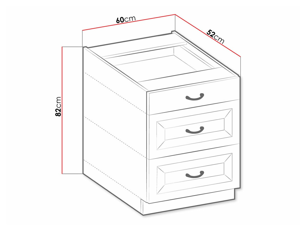 Modular cabinet with drawers Retro White 108