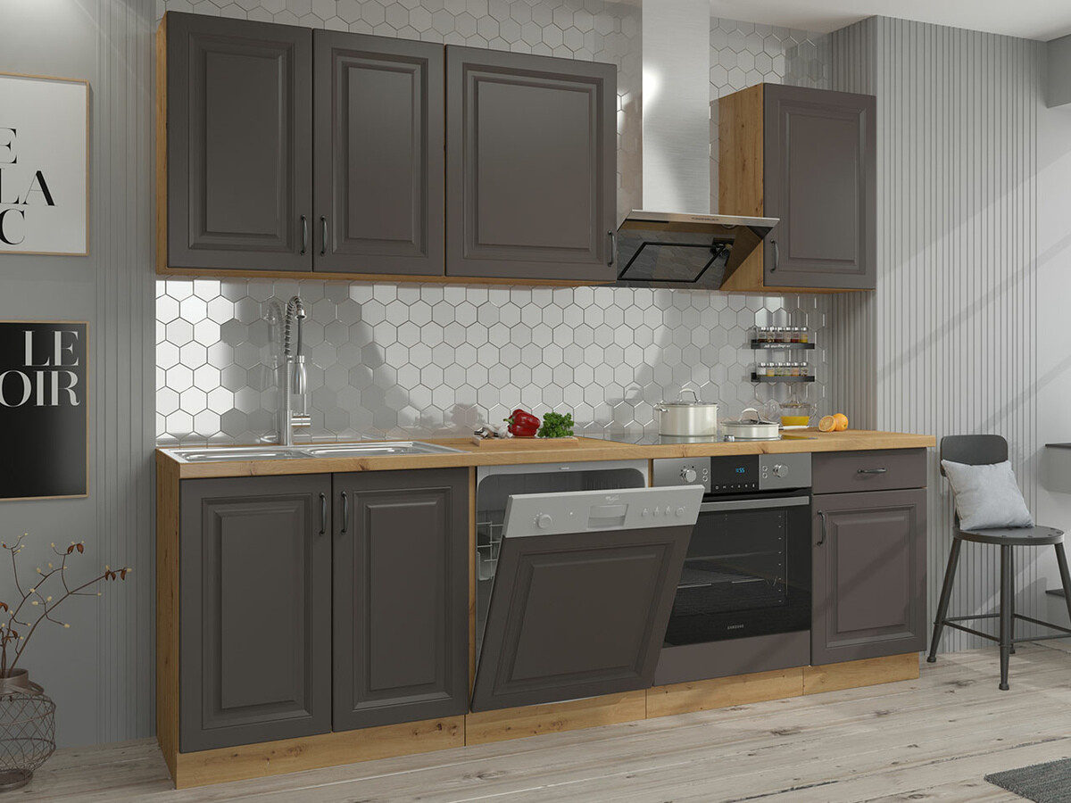 Modular sink cabinet with doors Retro Grey 121