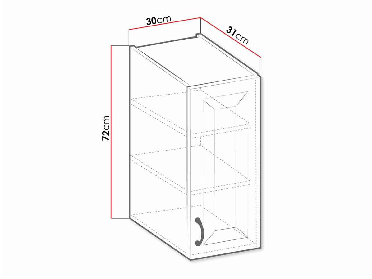 Modular wall cabinet Retro Grey 123