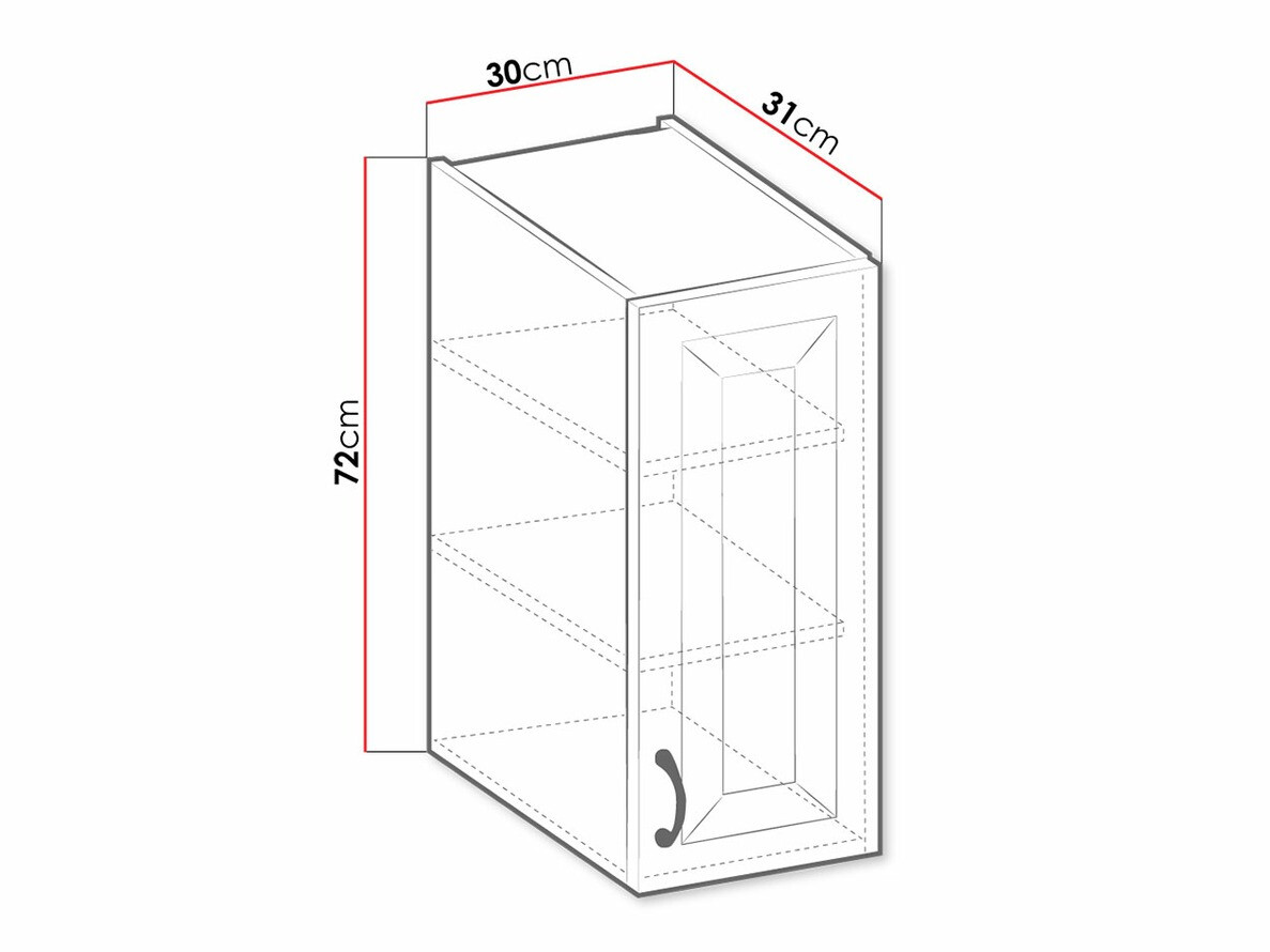 Modular wall cabinet Retro White 123