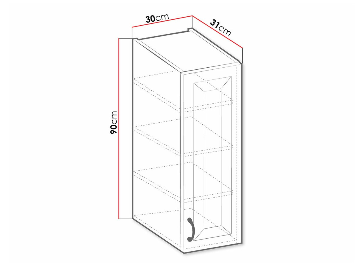 Modular wall cabinet Retro Grey 124