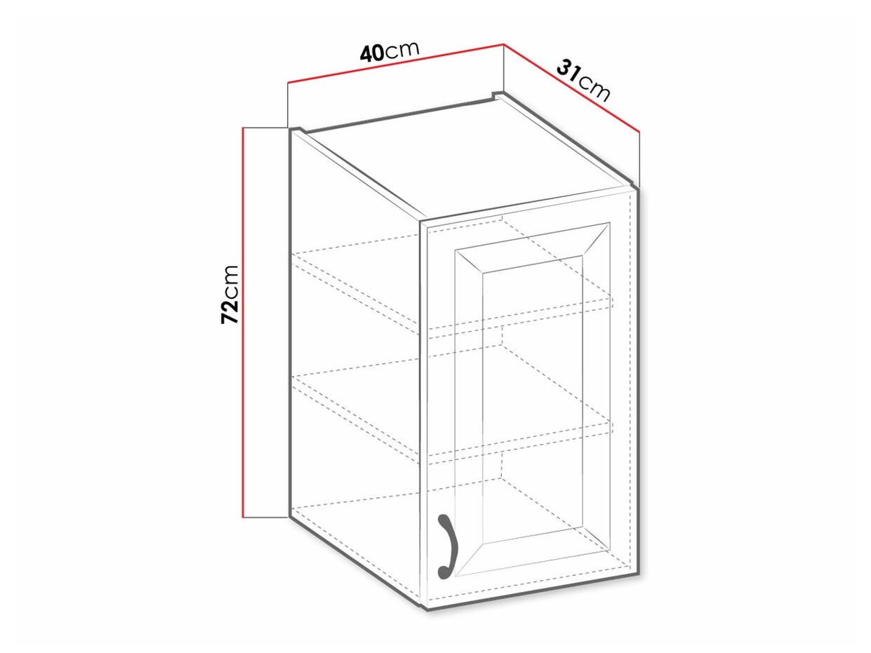 Modular wall cabinet Retro Grey 126