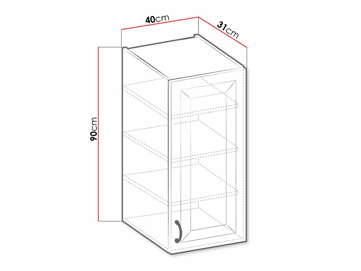 Modular wall cabinet Retro Grey 127
