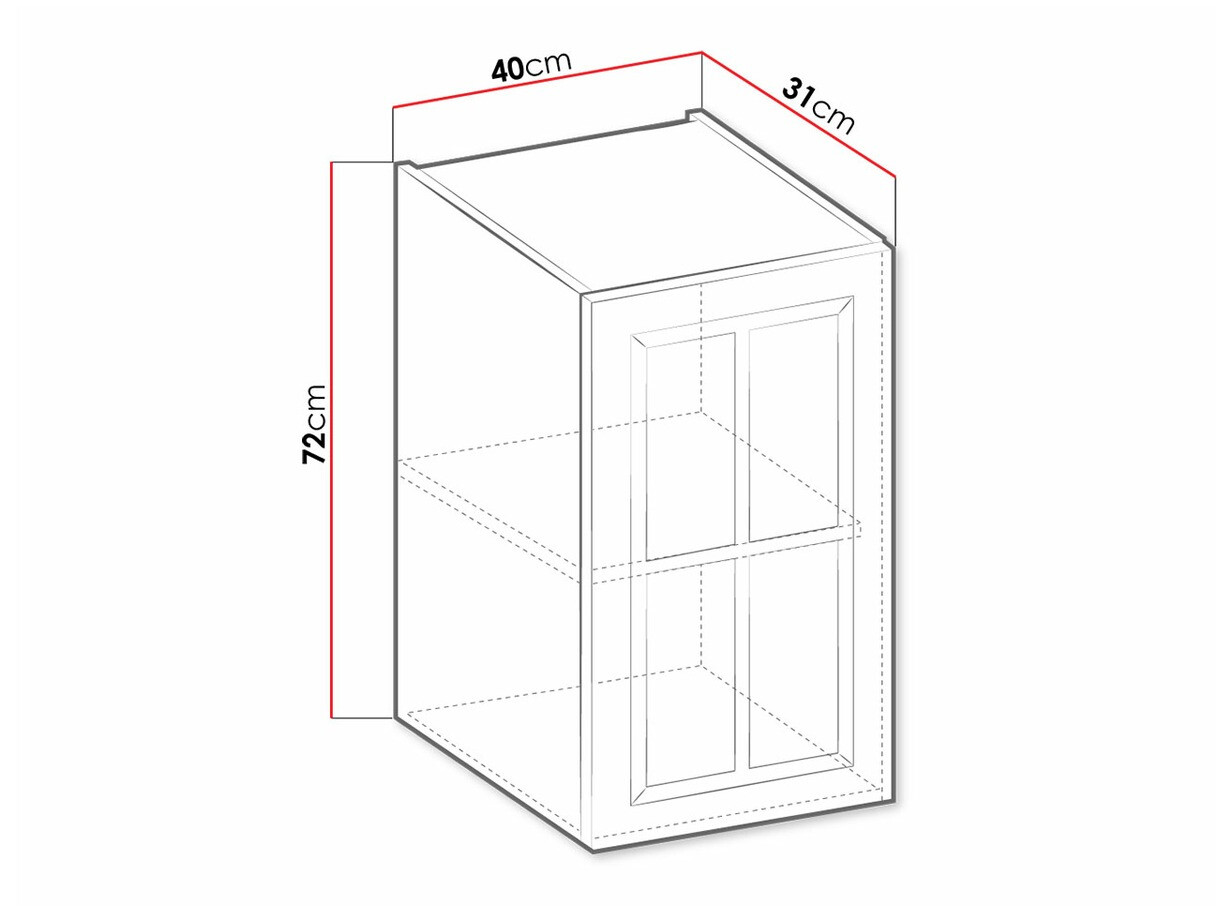 Modular wall cabinet Retro Grey 128