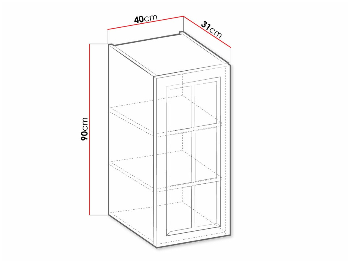 Modular wall cabinet Retro Grey 129