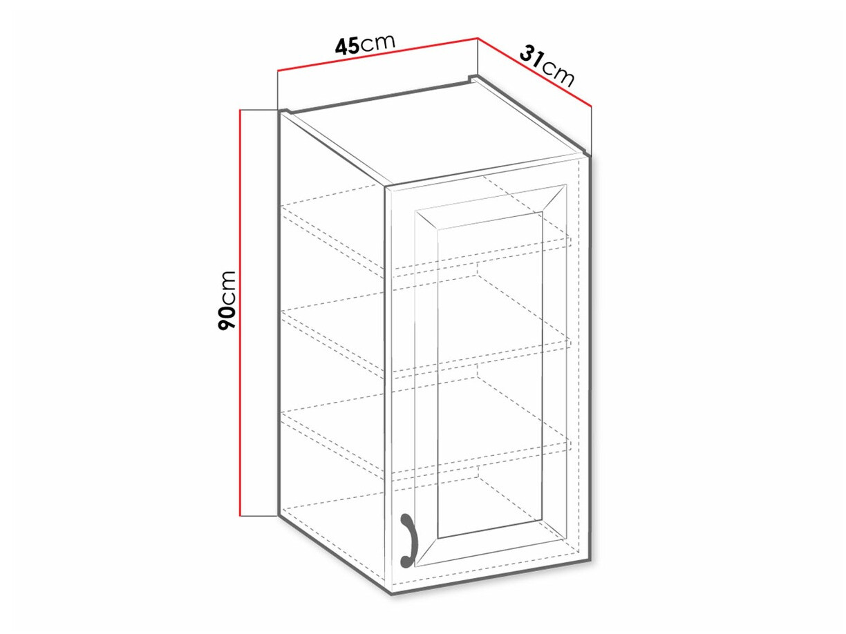 Modular wall cabinet Retro Grey 131