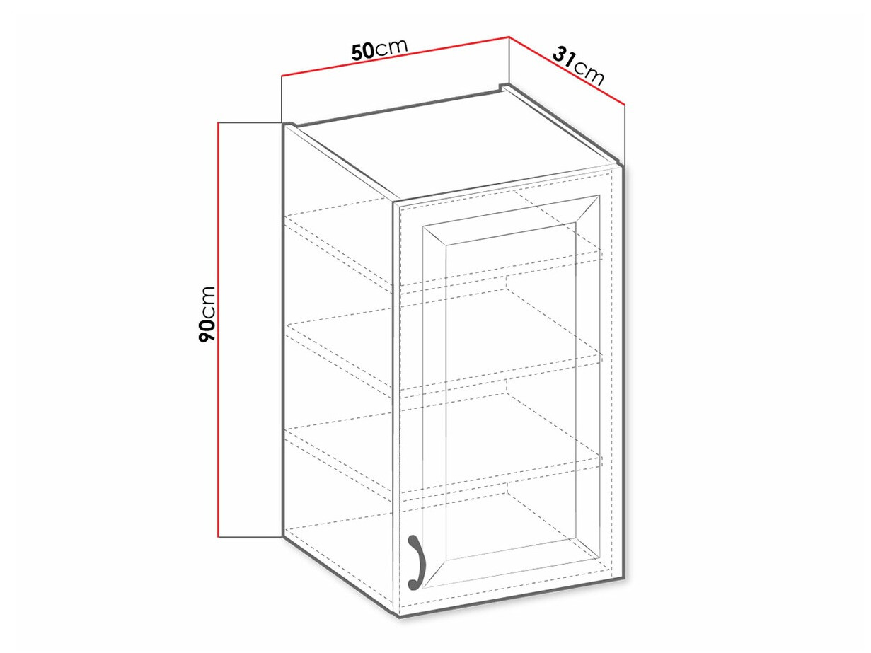 Modular wall cabinet Retro Grey 133