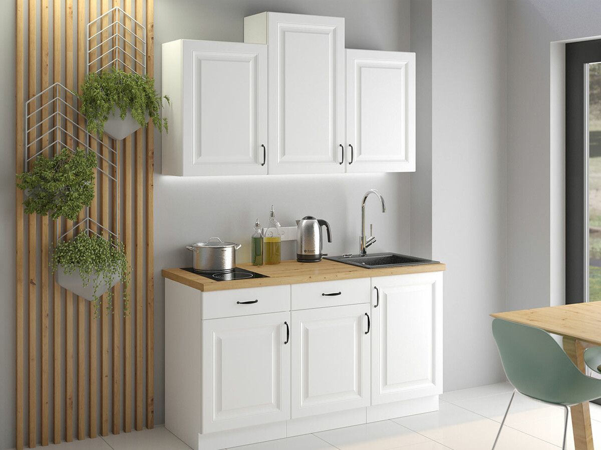 Modular wall cabinet Retro White 124