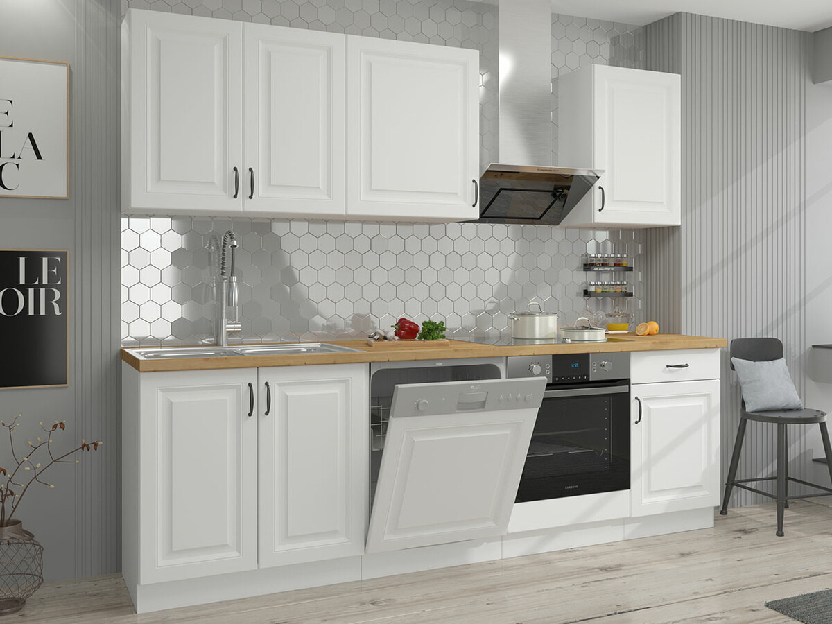 Modular wall cabinet Retro White 126
