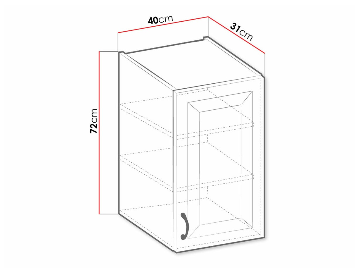 Modular wall cabinet Retro White 126