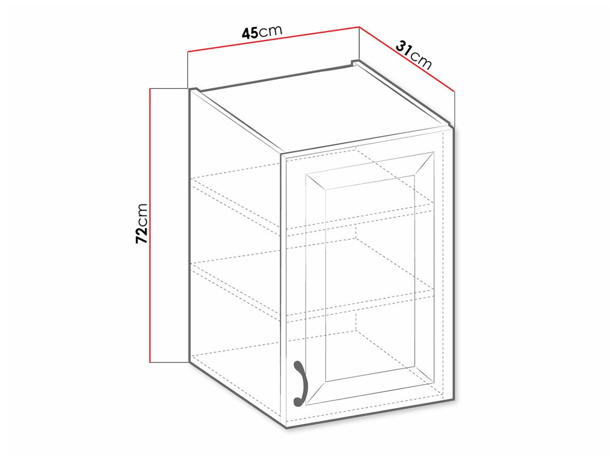 Modular wall cabinet Retro White 130