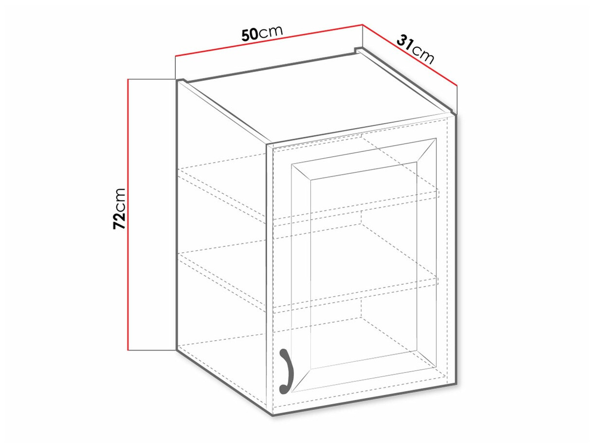 Modular wall cabinet Retro White 132