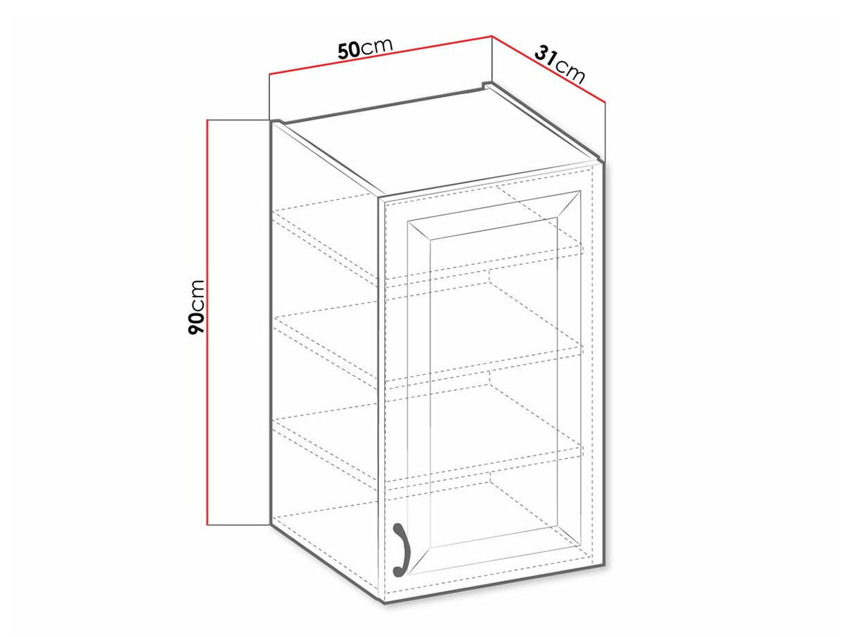 Modular wall cabinet Retro White 133