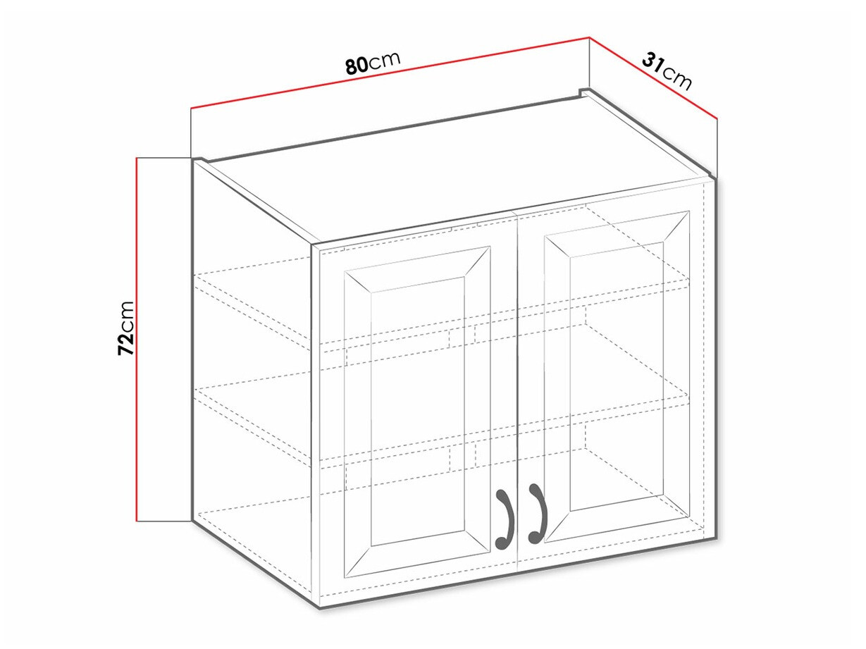 Modular wall cabinet Retro White 139