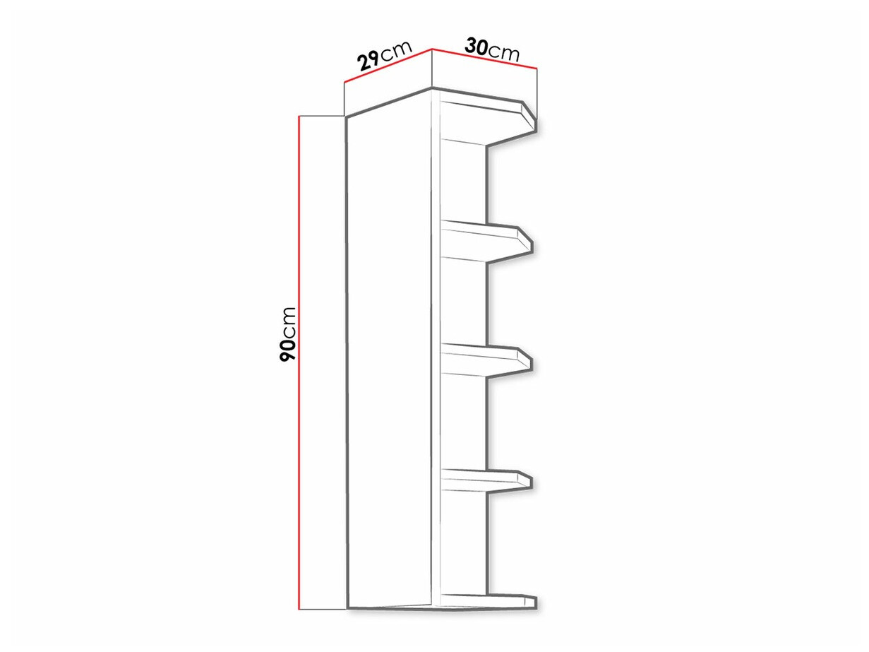 Wall shelf Retro Grey 125