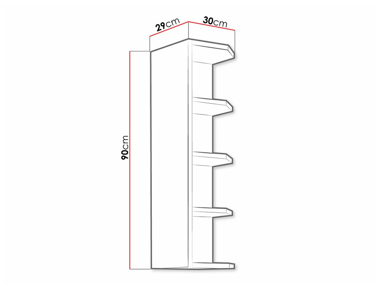 Wall shelf Retro White 125