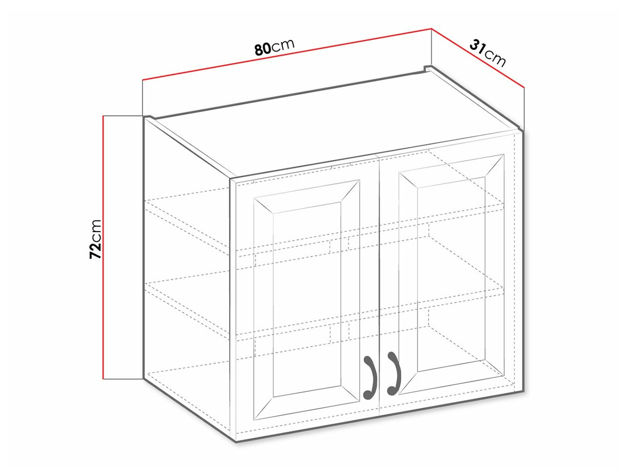 Modular wall cabinet Retro Grey 139
