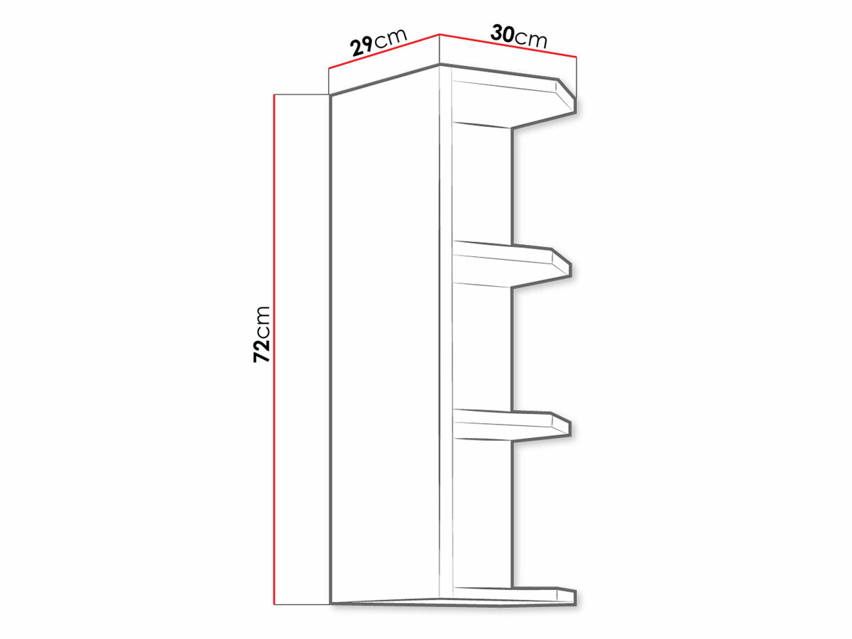 Wall shelf Retro Grey 143