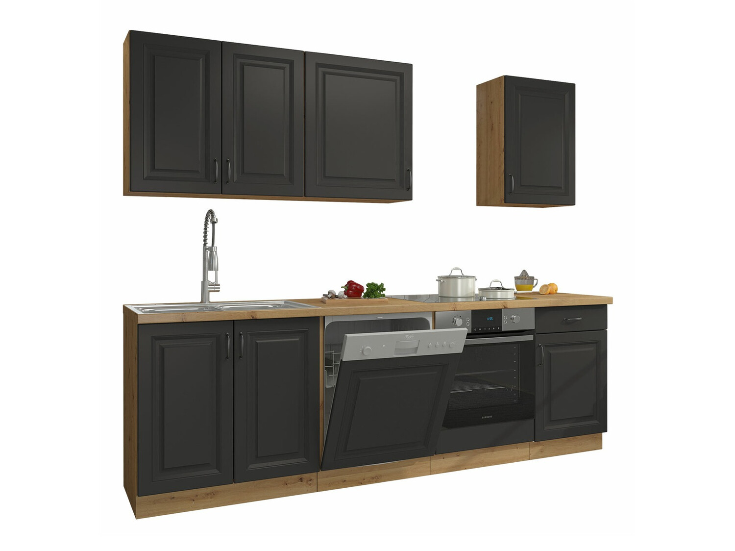 Modular kitchen set Retro Grey 150