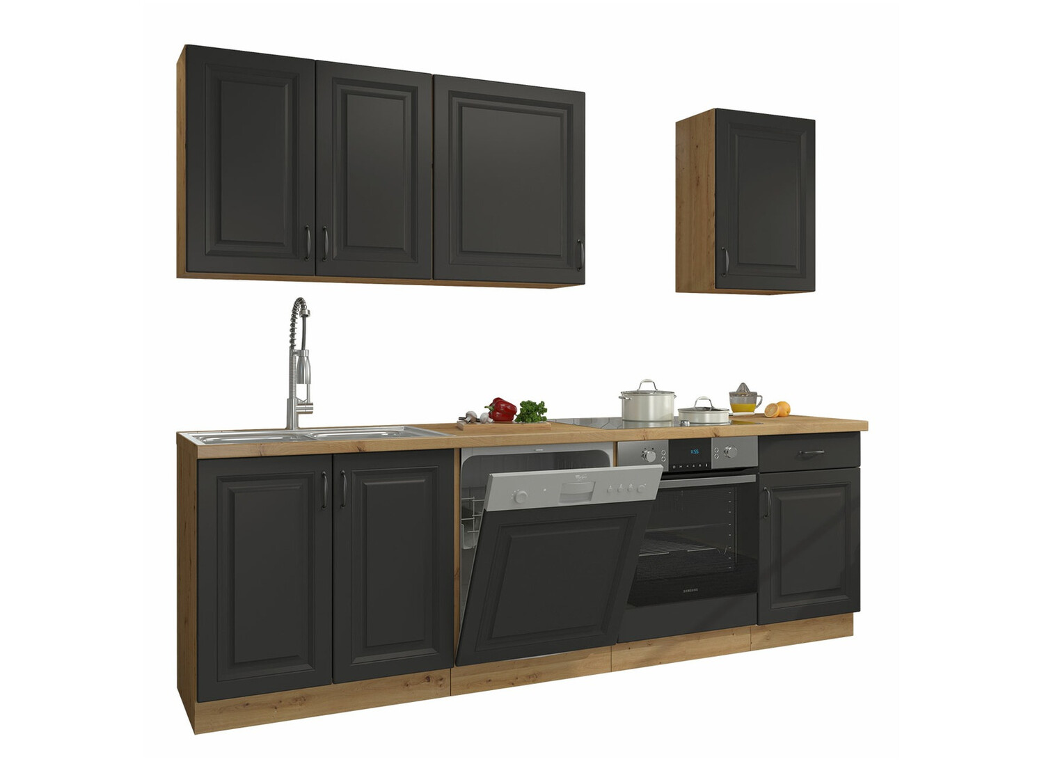 Modular kitchen set Retro Grey 150