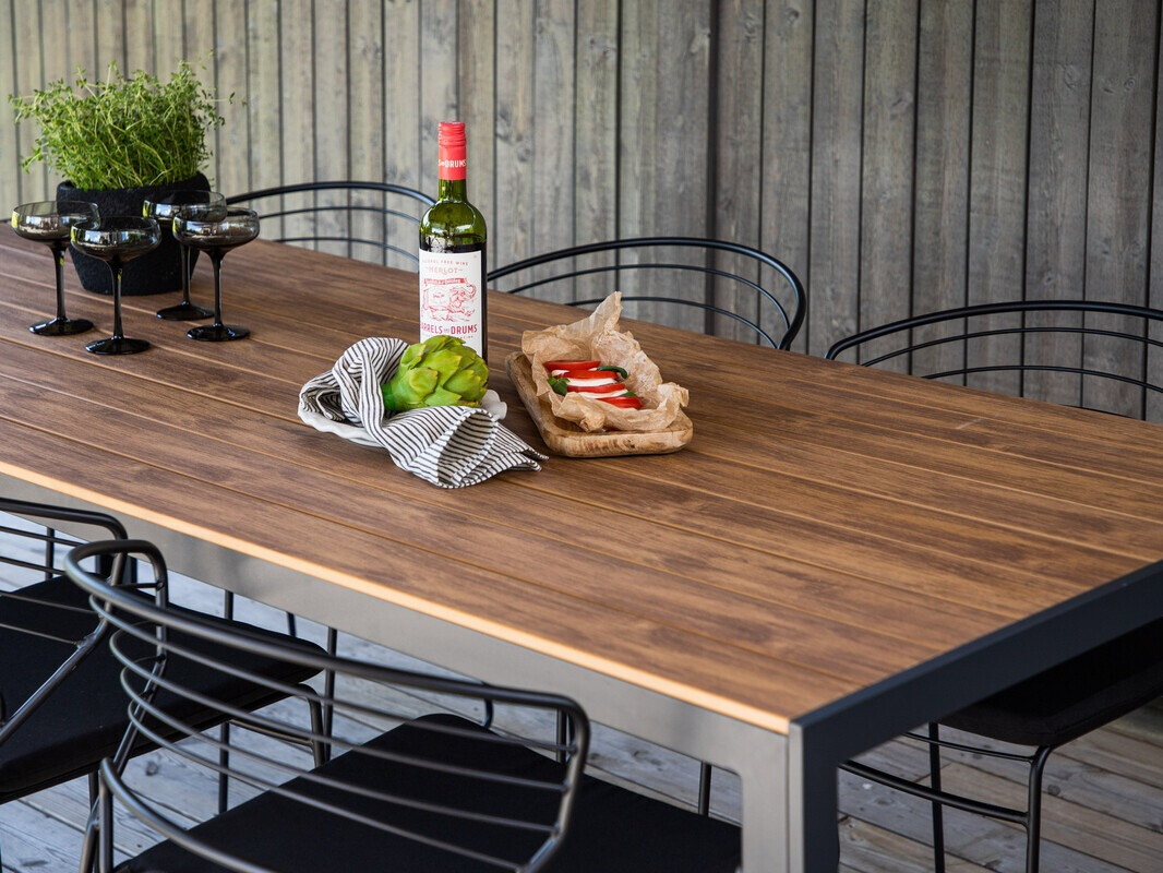 Outdoor table Dallas 3890 (Black + Brown)