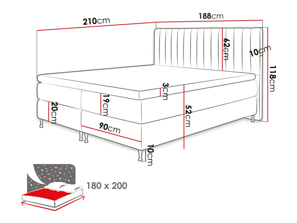 Continental bed ComfiDream Fjorina (Fresh 01)