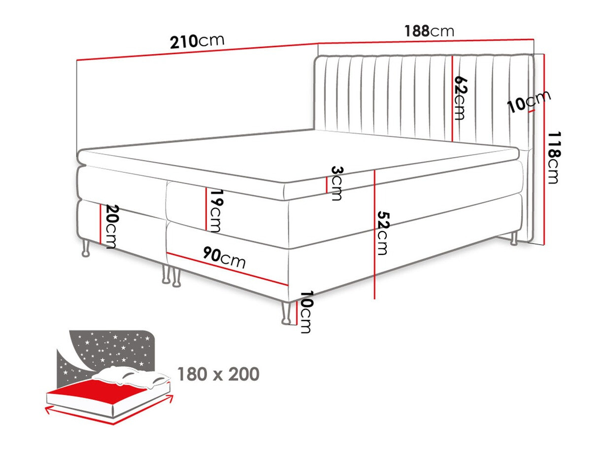 Continental bed ComfiDream Fjorina (Fresh 32)