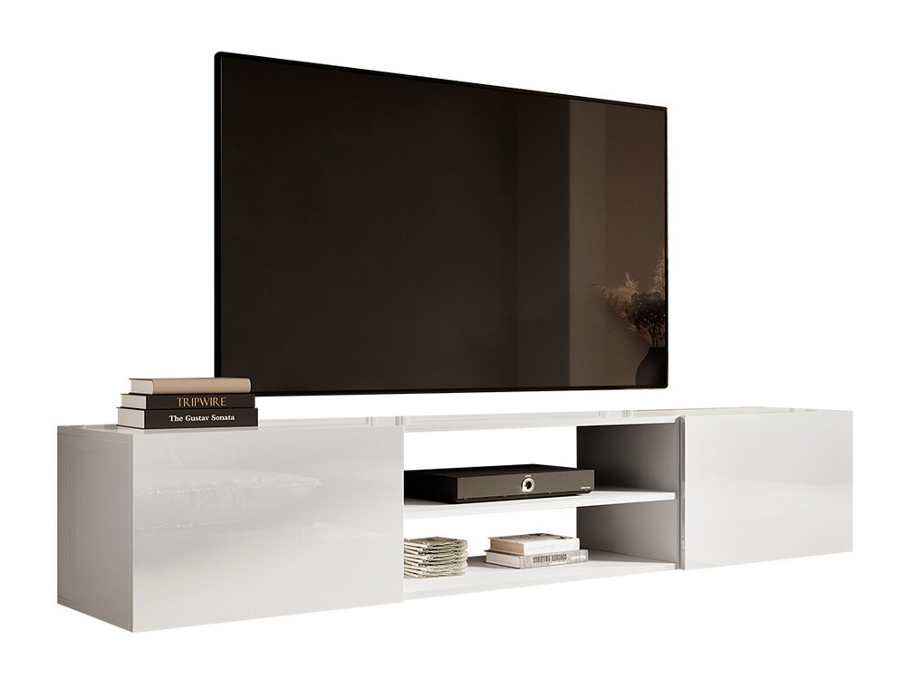 TV stand Imago II (White + Glossy white)