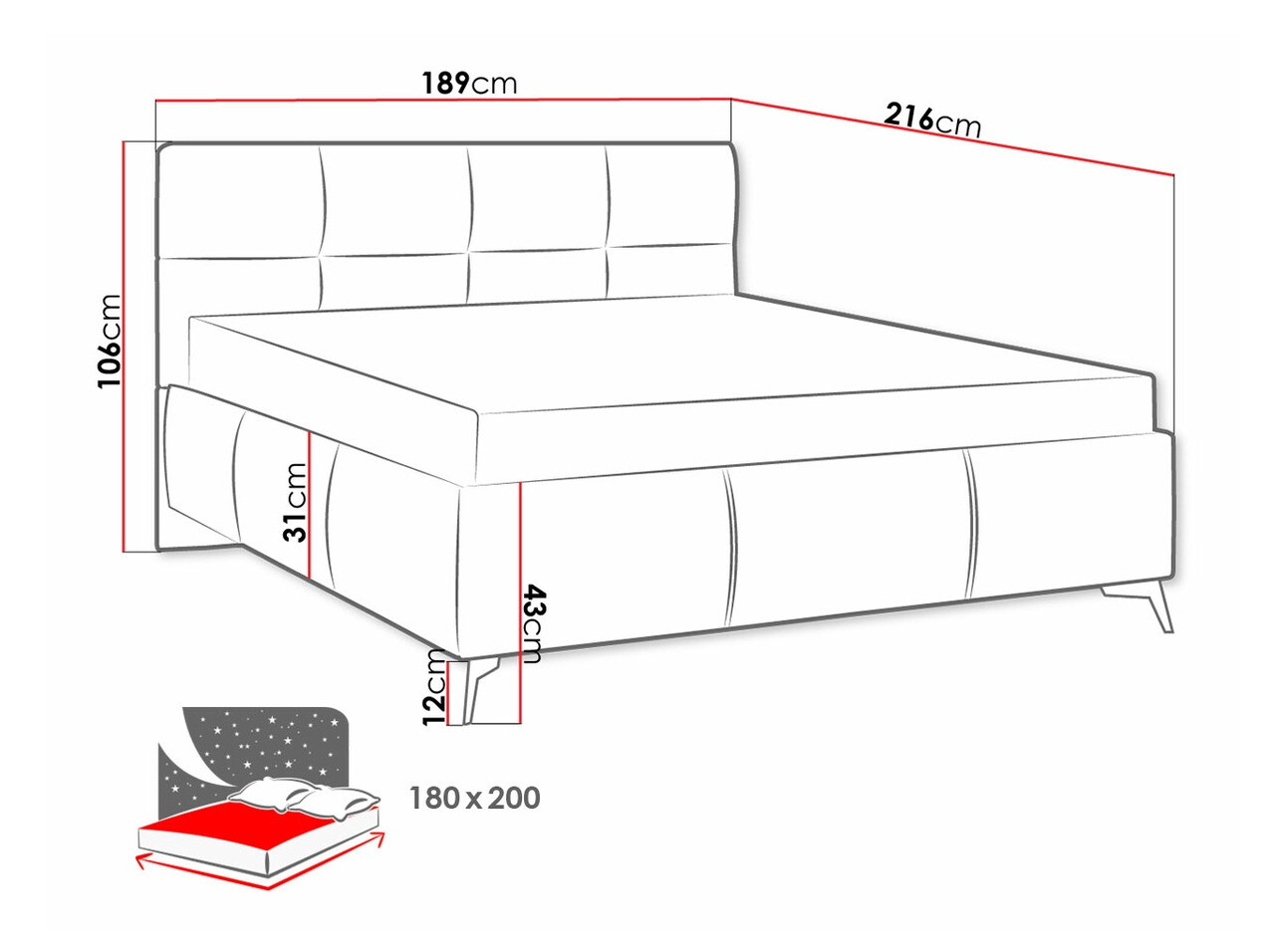 Bed ComfiDream Sorona (Fresh 01)