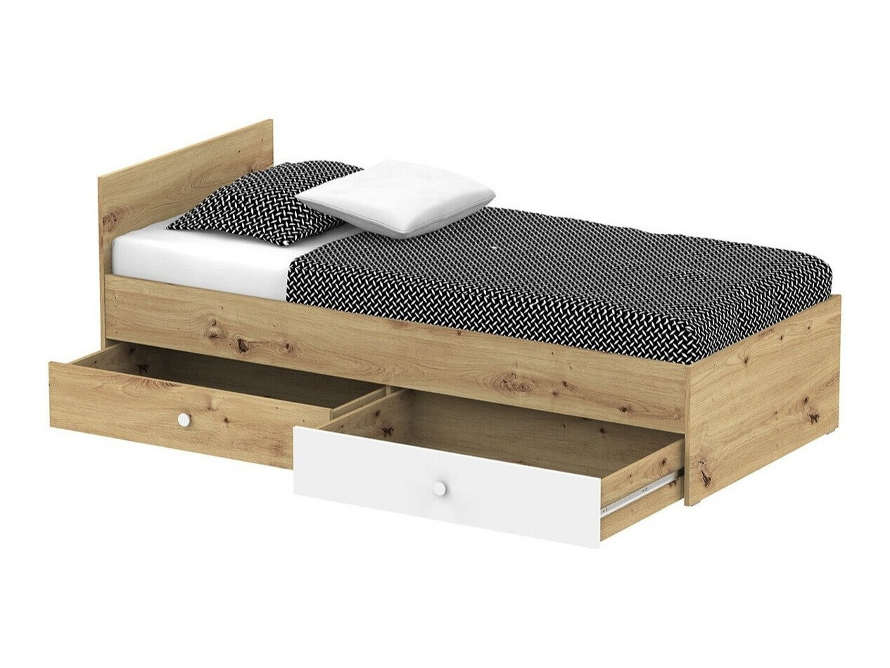 Bed Almira 113 (Artisan oak + White)