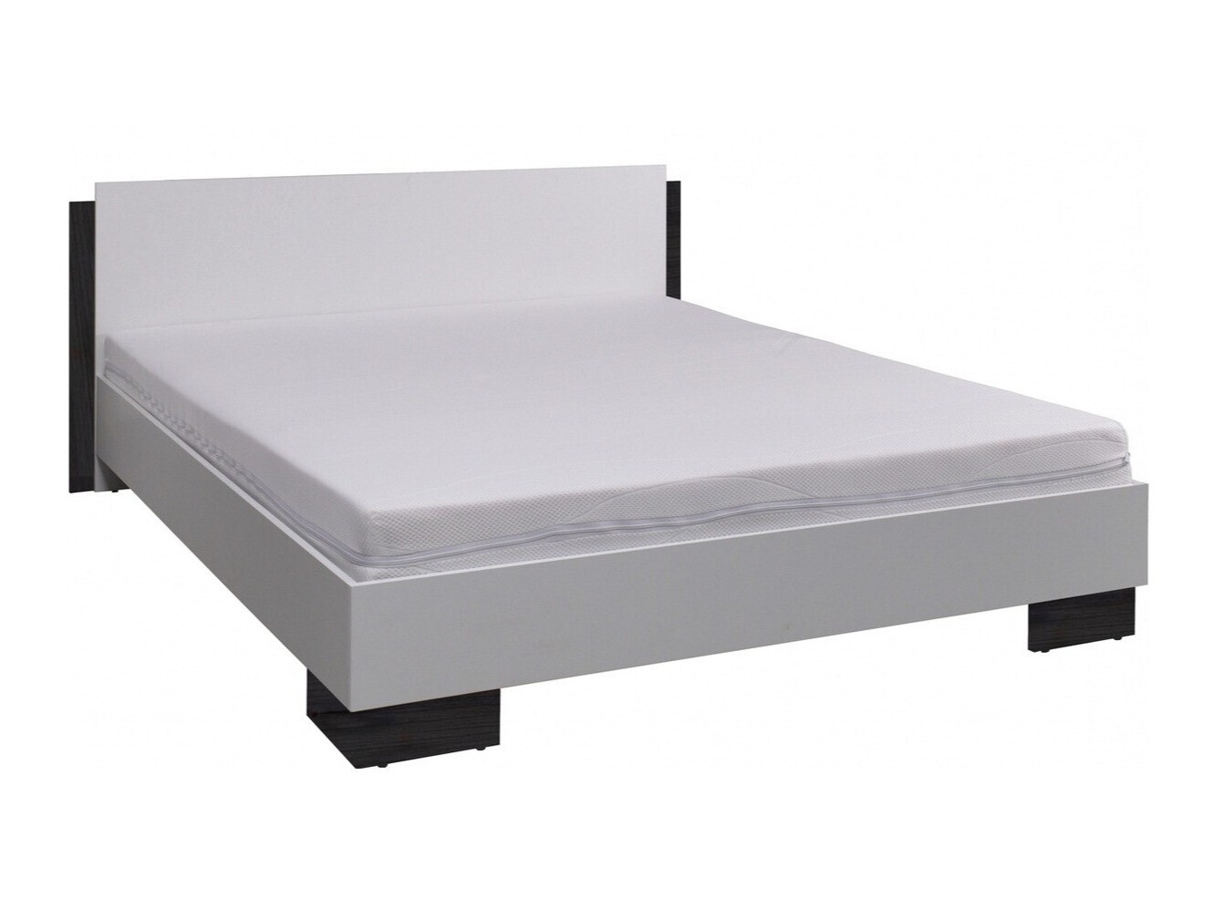 Bed Murrieta 110 (White + Glossy black)