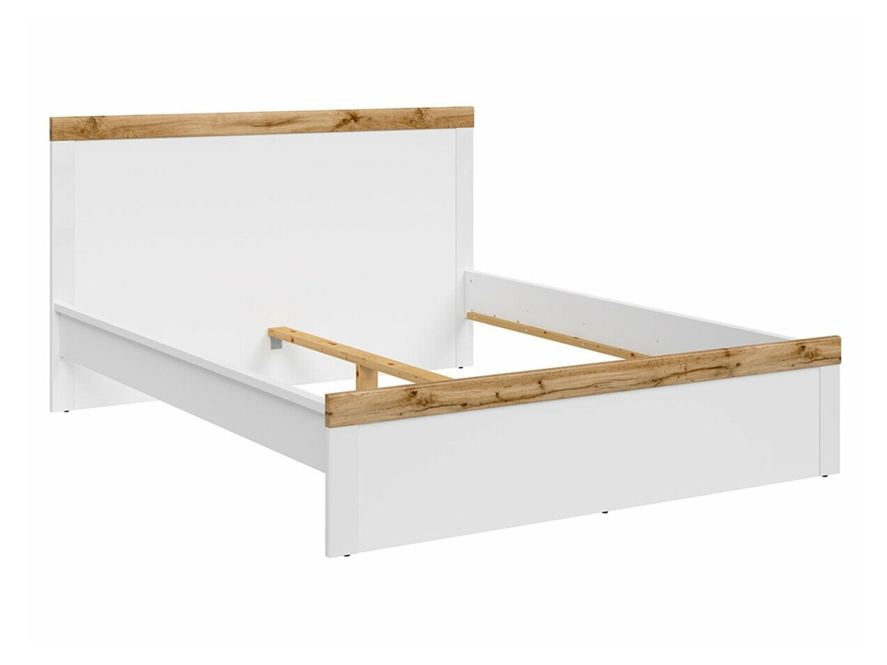 Bed Sonsoru 115 (White + Glossy white + Wotan Oak)