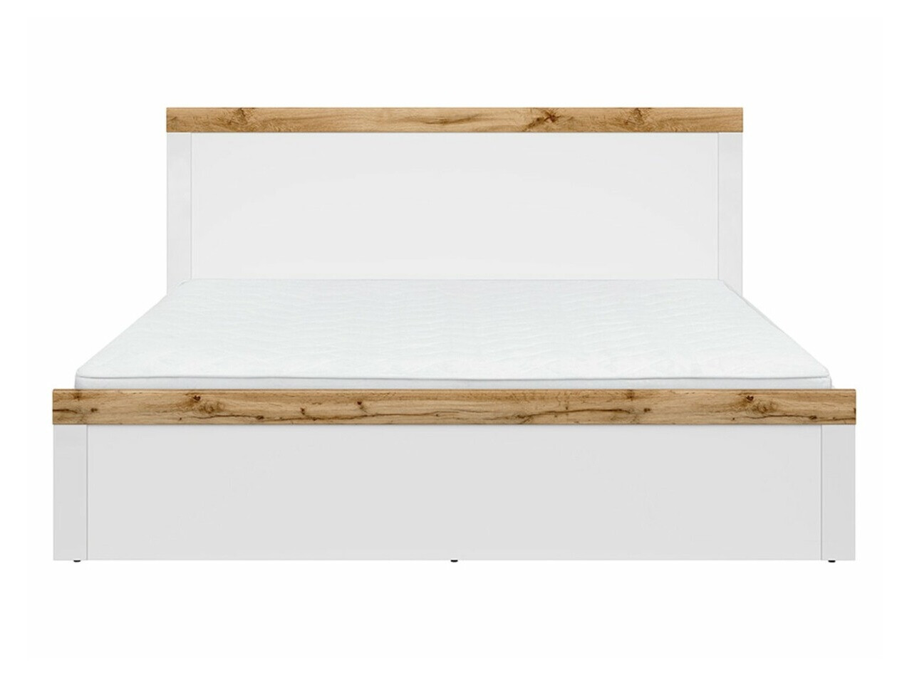 Bed Sonsoru 115 (White + Glossy white + Wotan Oak)