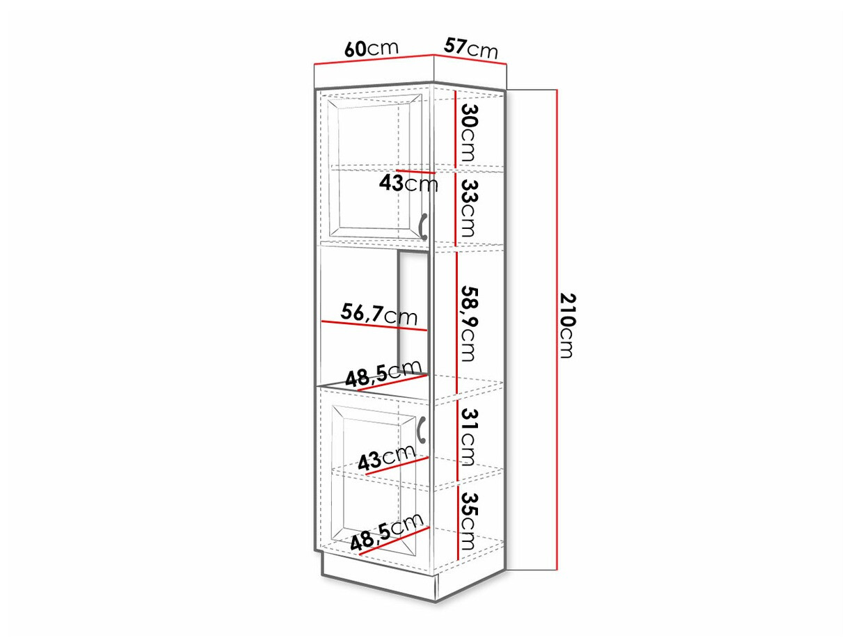 Modular cabinet for built-in appliances Retro White 115