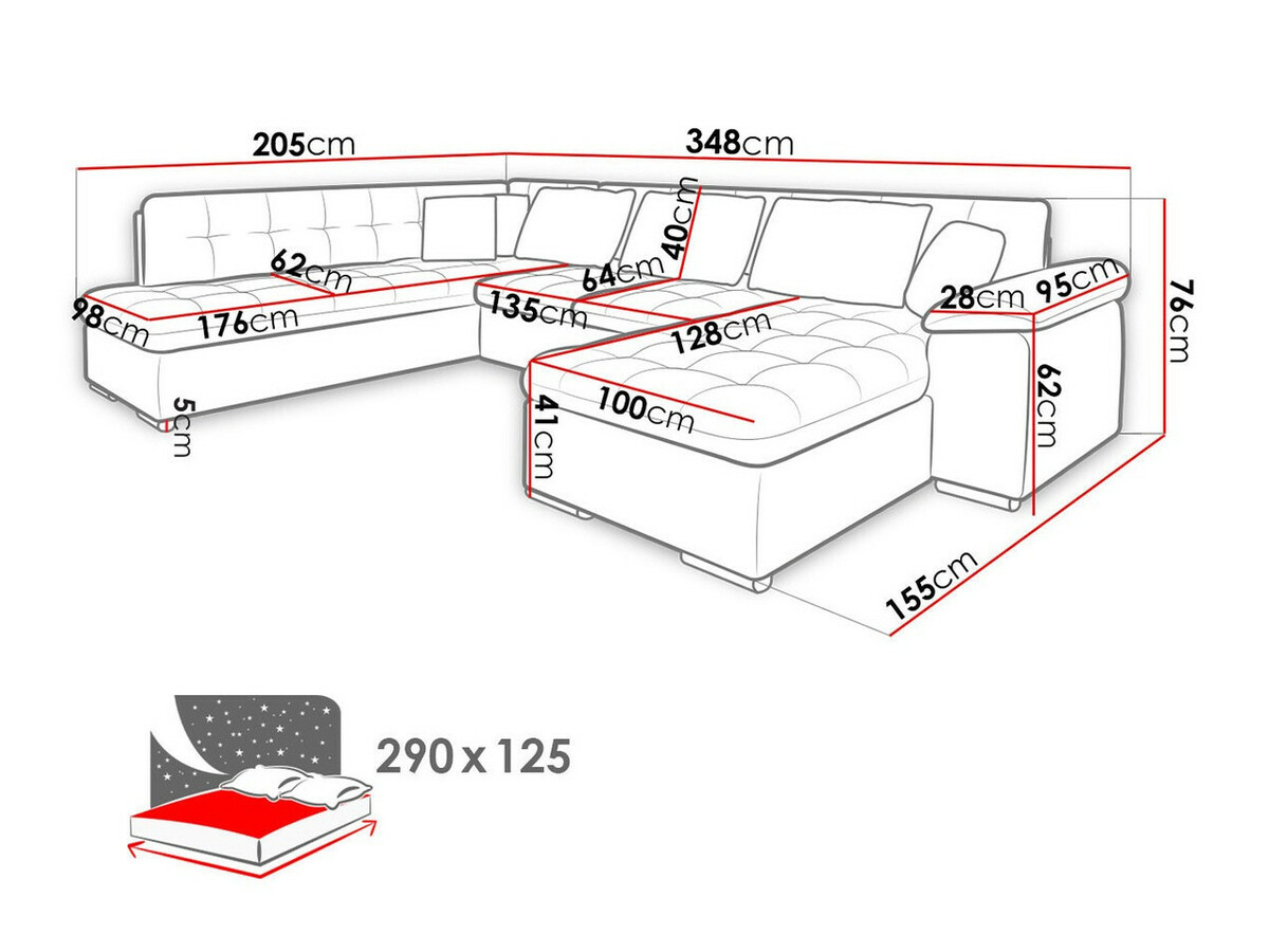 Corner sofa Comfivo Gemma III (Soft 011 + Lux 05 + Lux 06)