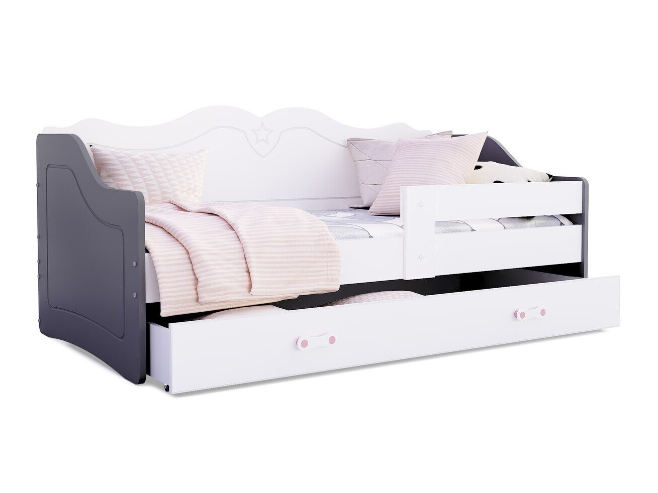 Bed Aurora 148 (White + Grey)