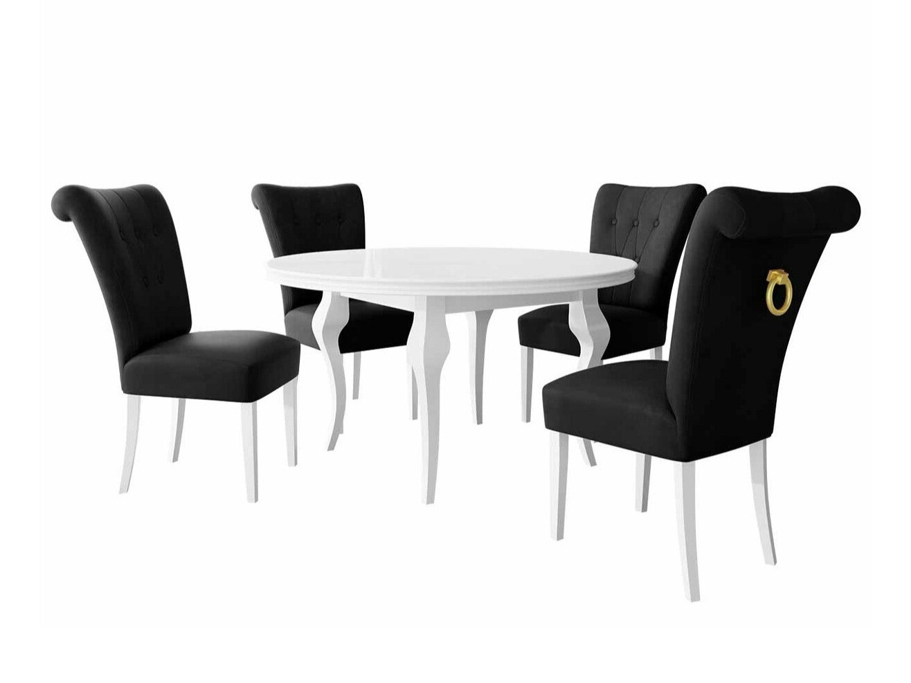 Dining set Racine 143 (White + Magic Velvet 2219)