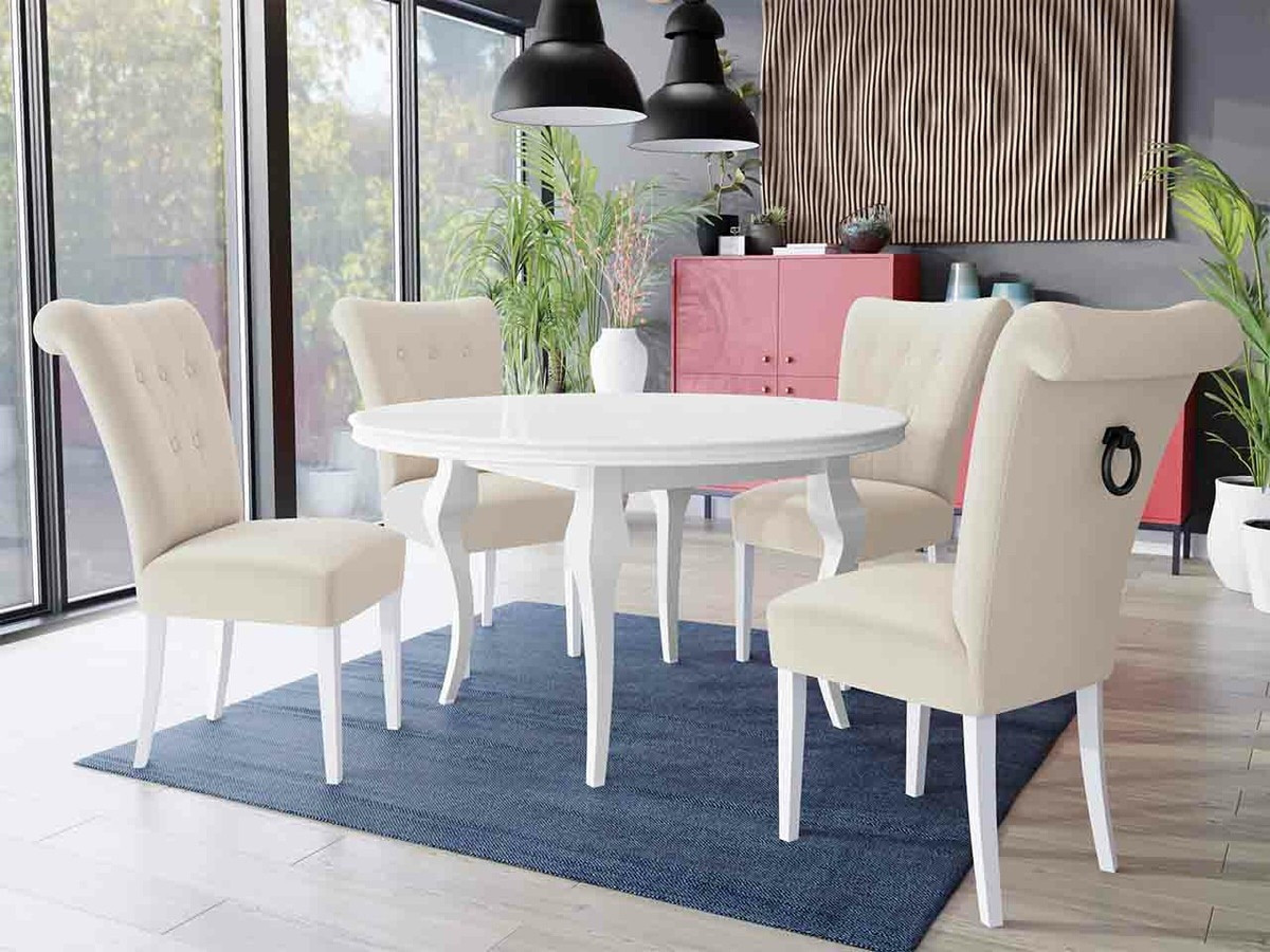 Dining set Racine 143 (White + Magic Velvet 2250)