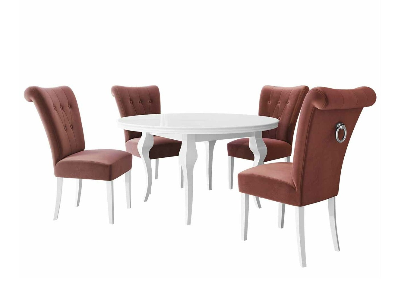 Dining set Racine 143 (White + Magic Velvet 2258)