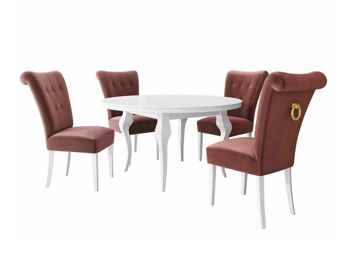 Dining set Racine 143 (White + Magic Velvet 2258)