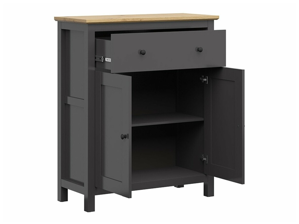 Chest of drawers Sordoro 126 (Graphite + Artisan oak)