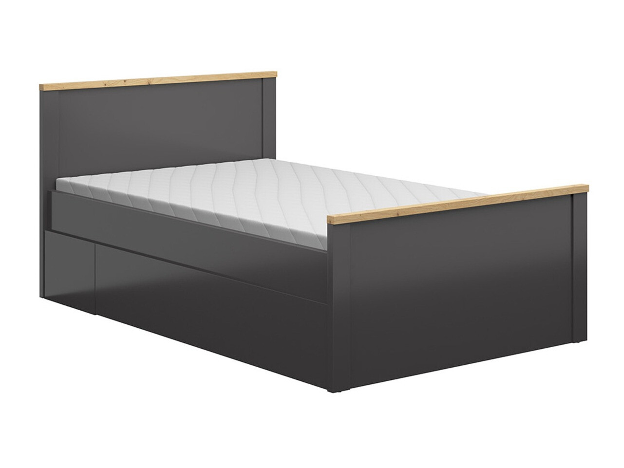 Bed Sordoro 132 (Graphite + Artisan oak)