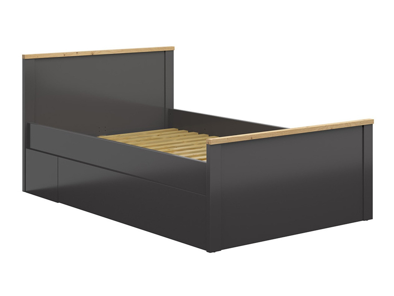 Bed Sordoro 132 (Graphite + Artisan oak)